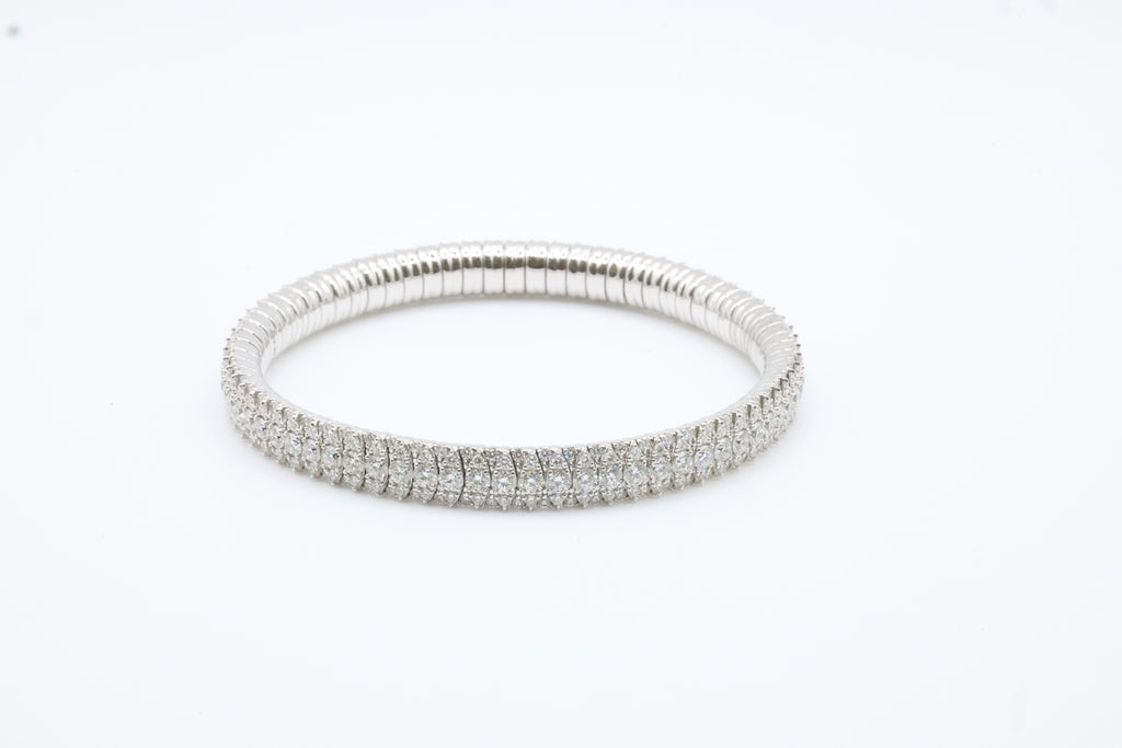 Elegant Diamond Bangle Cuff Bracelet, 7.53ct B-753BANG