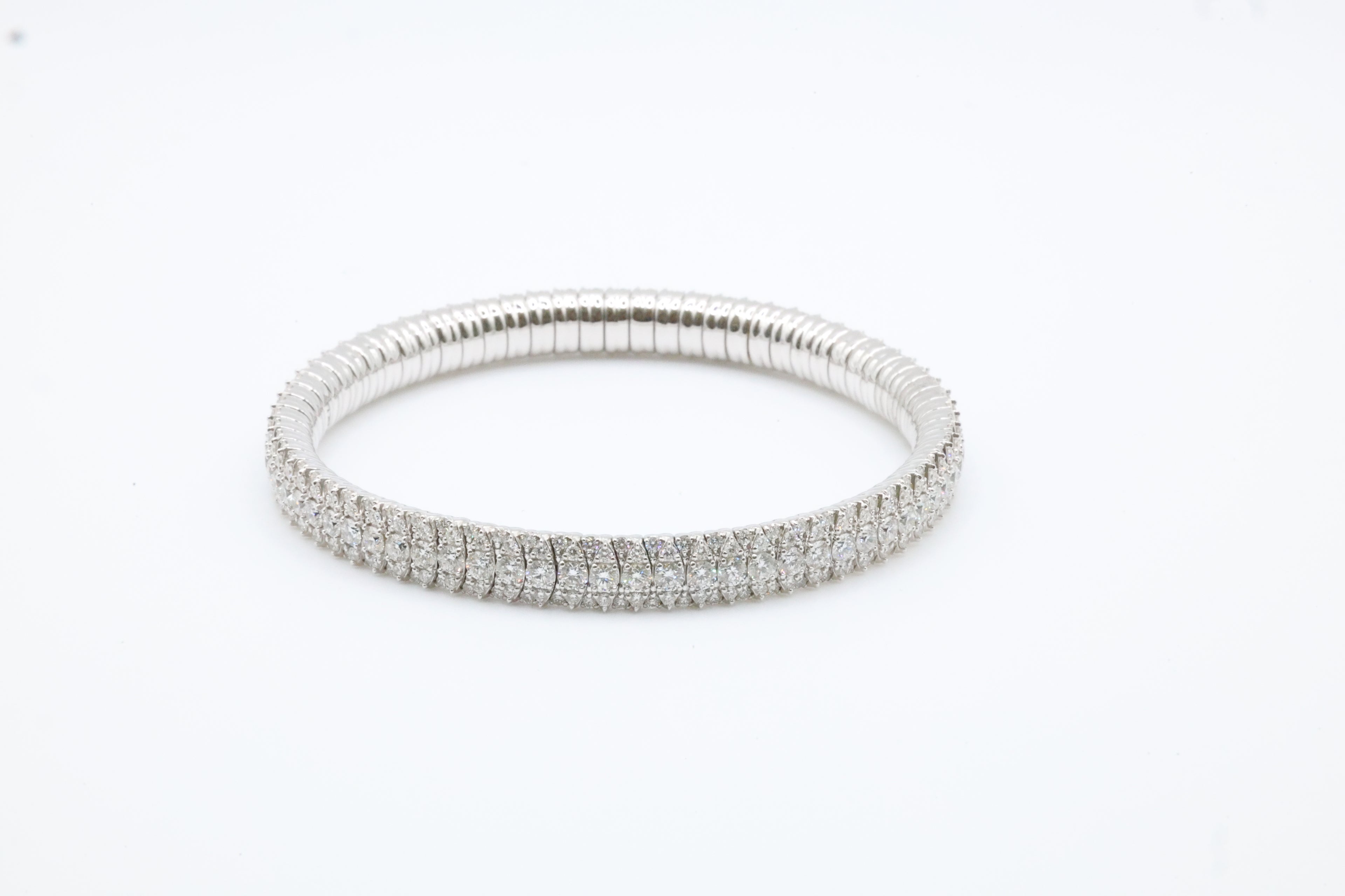 Elegant Diamond Bangle Cuff Bracelet, 7.53ct B-753BANG