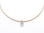 14K Yellow Gold Lab Cushion Diamond Solitaire Pendant 9.9ct N-311CU