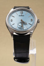 Rolex 1908 Ice Blue Rice-Grain Motif Index Dial on Matt black alligator leather 52506 Complete 2026