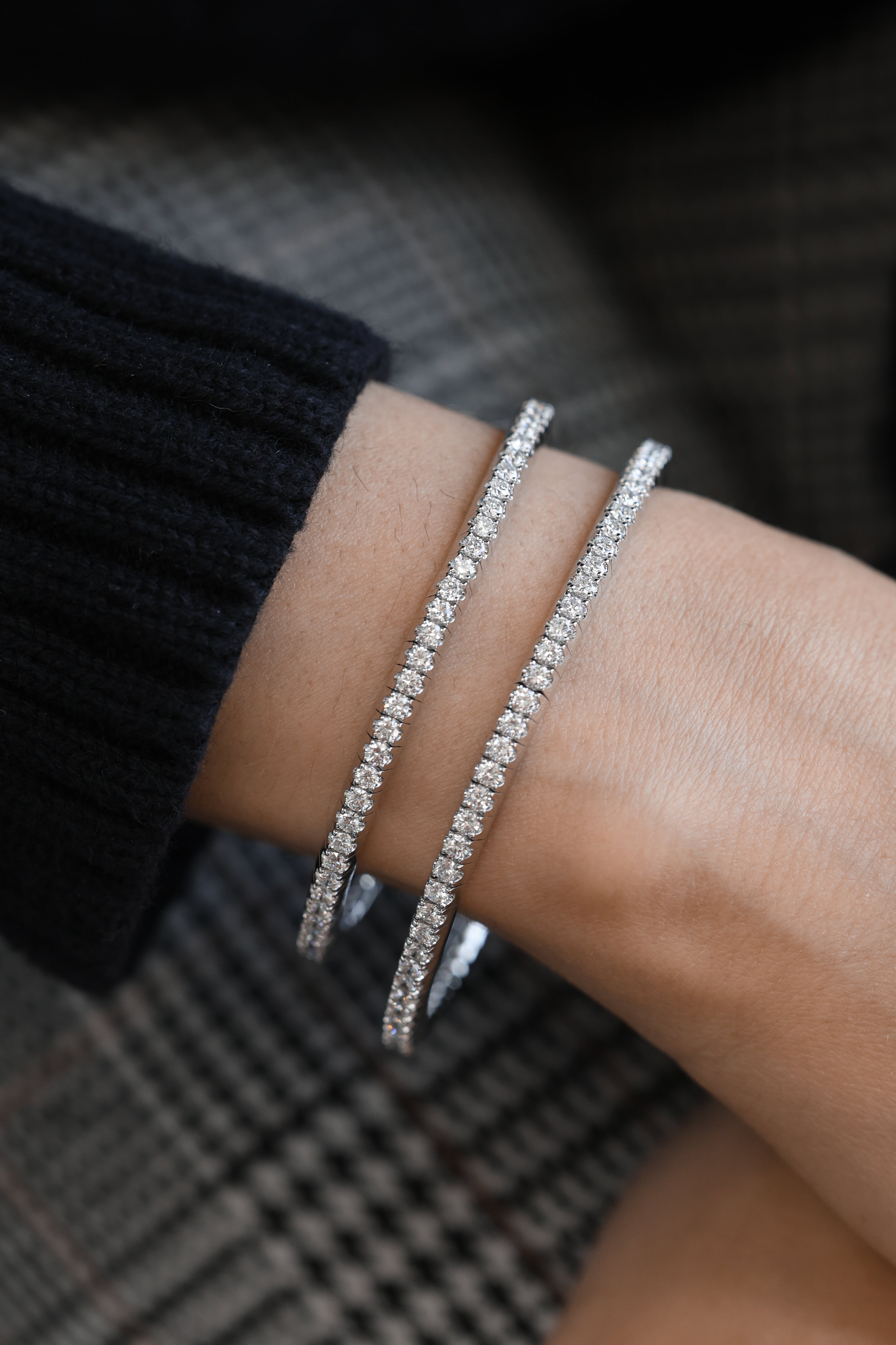 Diamond Bangle and Cuff Bracelet in 14K Gold, 3.1ct B-301BAMG