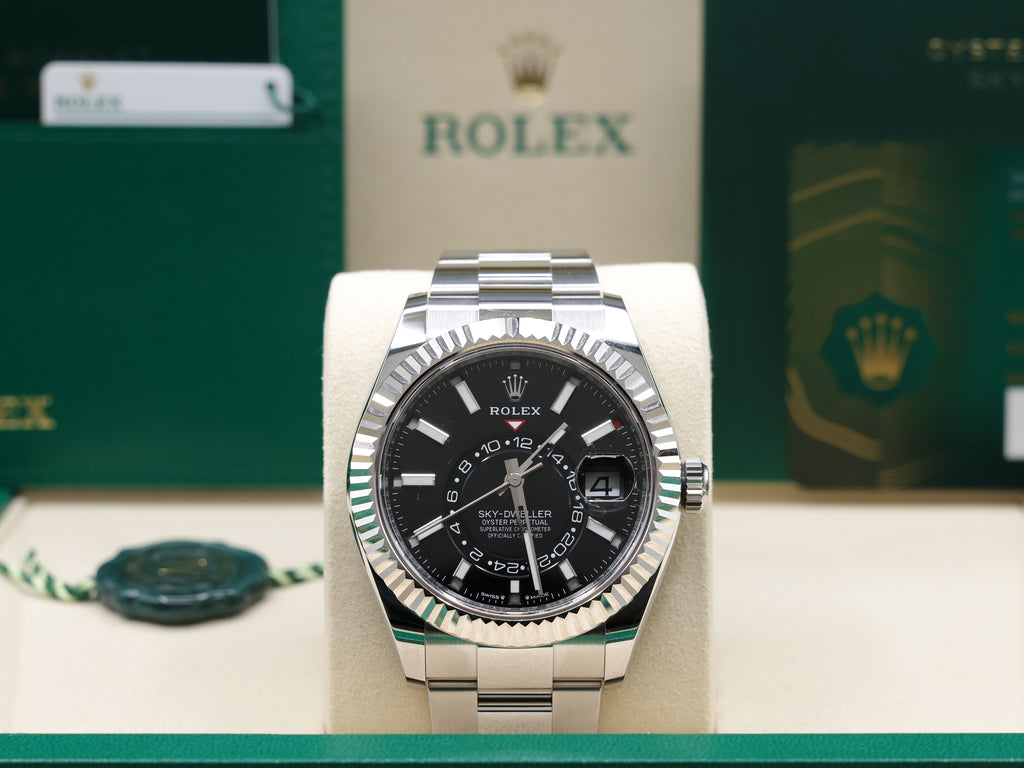 Rolex SkyDweller Black Index Dial on Oyster 336934 Complete 2026