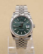 Rolex Datejust 41 Mint Green Index Dial on Jubilee 126334 Complete 2024