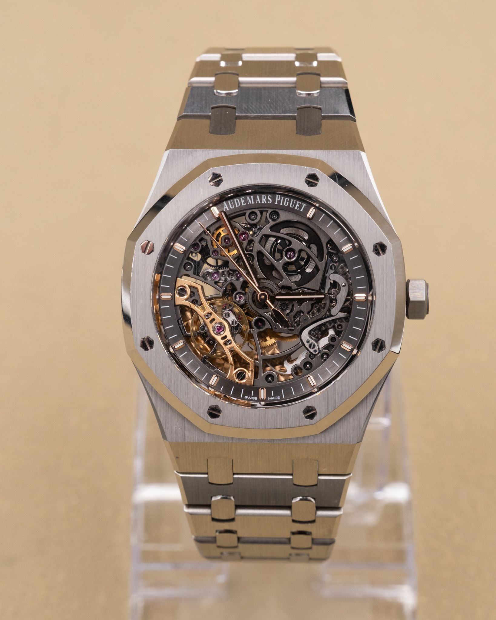 Audemars Piguet Royal Oak Double Balance Wheel Skeleton Dial on Bracelet 15407ST.OO.1220ST.01 Complete 2024