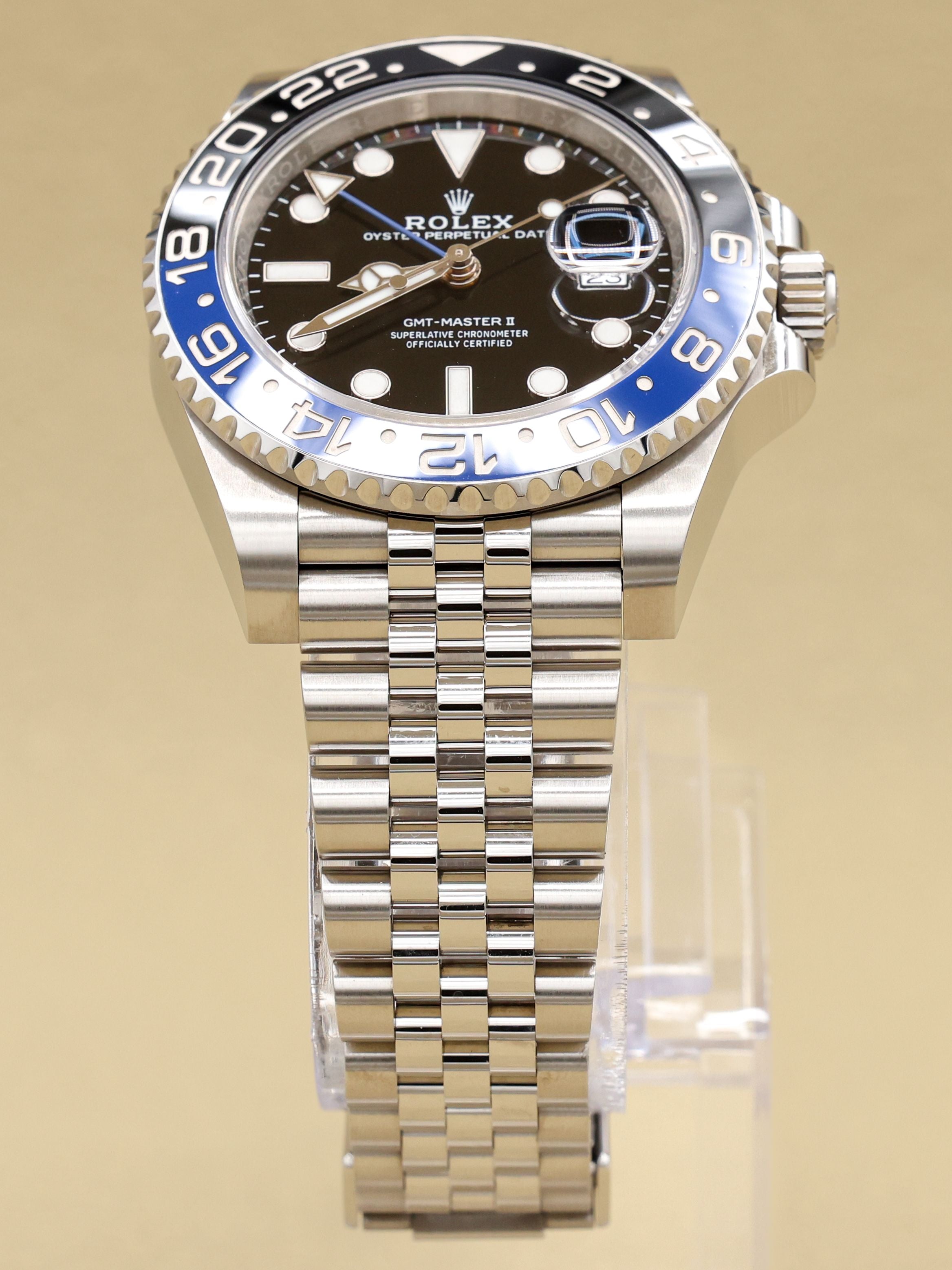 Rolex GMT-Master II Batgirl Black Dial on Jubilee 126710BLNR Complete 2023