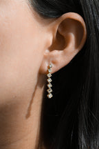 Yellow Gold - Dangles Earrings 0.9 cts.