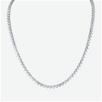 14K Yellow Gold Round Natural Diamond Tennis Necklace 20.7ct N-1972RD