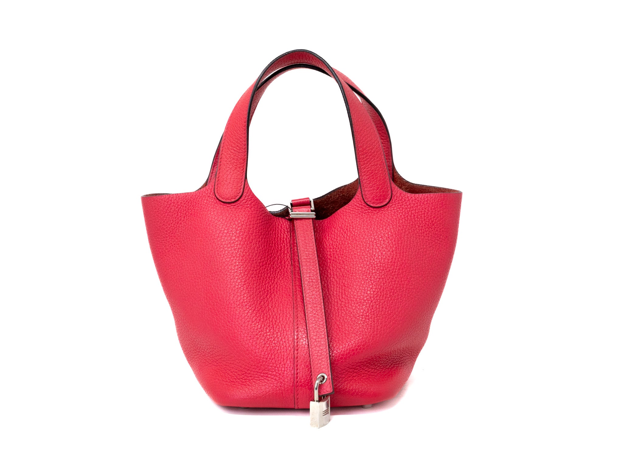 Hermes Picotin Pink Clemence Lock PM Handbag