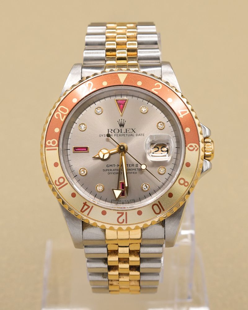 Rolex GMT Master II Serti Dial on Jubilee 16713 Complete 2005