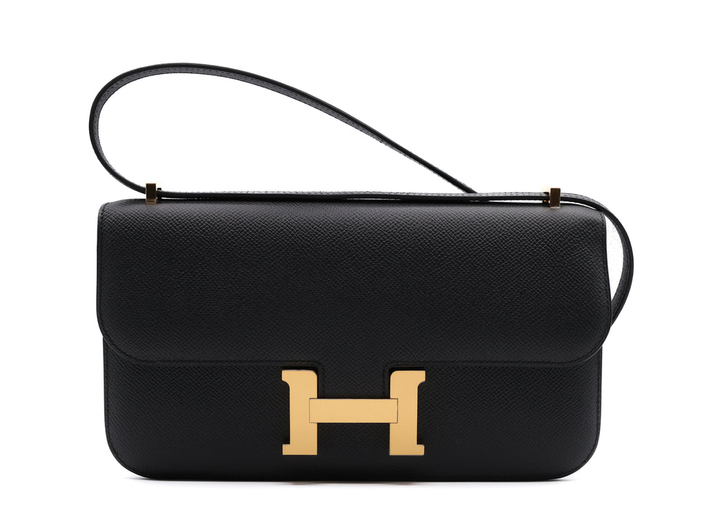 Hermès Constance Elan 2025 Noir Black Epsom Gold Hardware Brand New Full Set