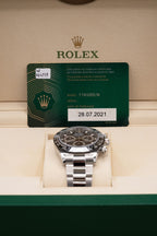 Rolex Daytona Black Dial on Oyster 116500LN Complete 2021