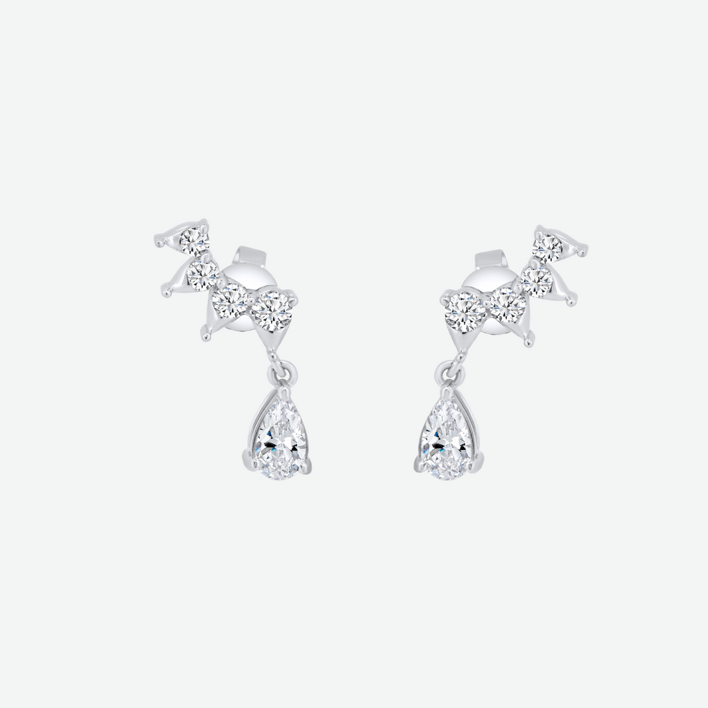 White Gold - Climbers Earrings 0.8 cts.