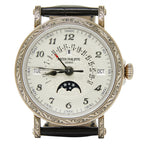 Patek Philippe Grand Complications Retrograde Silver Arabic Dial on Leather Strap 5160/500G-001 Complete 2020