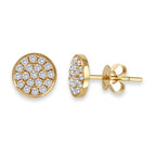 Rose Gold FLAT CLUSTER STUD Studs 0.33 cts.