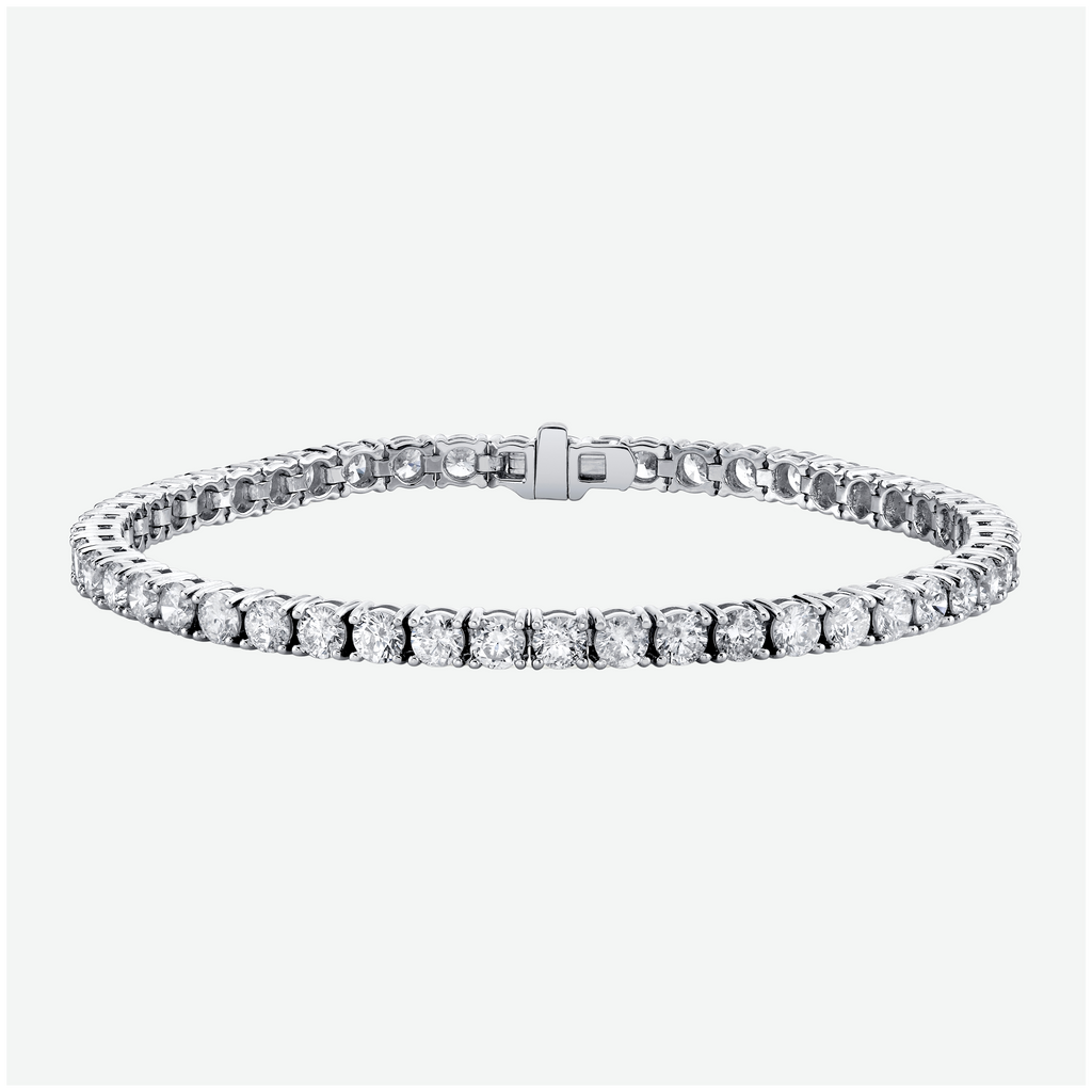 Tennis Bracelet in 14K White Gold, 7ct B-7ct 4pr 14WG