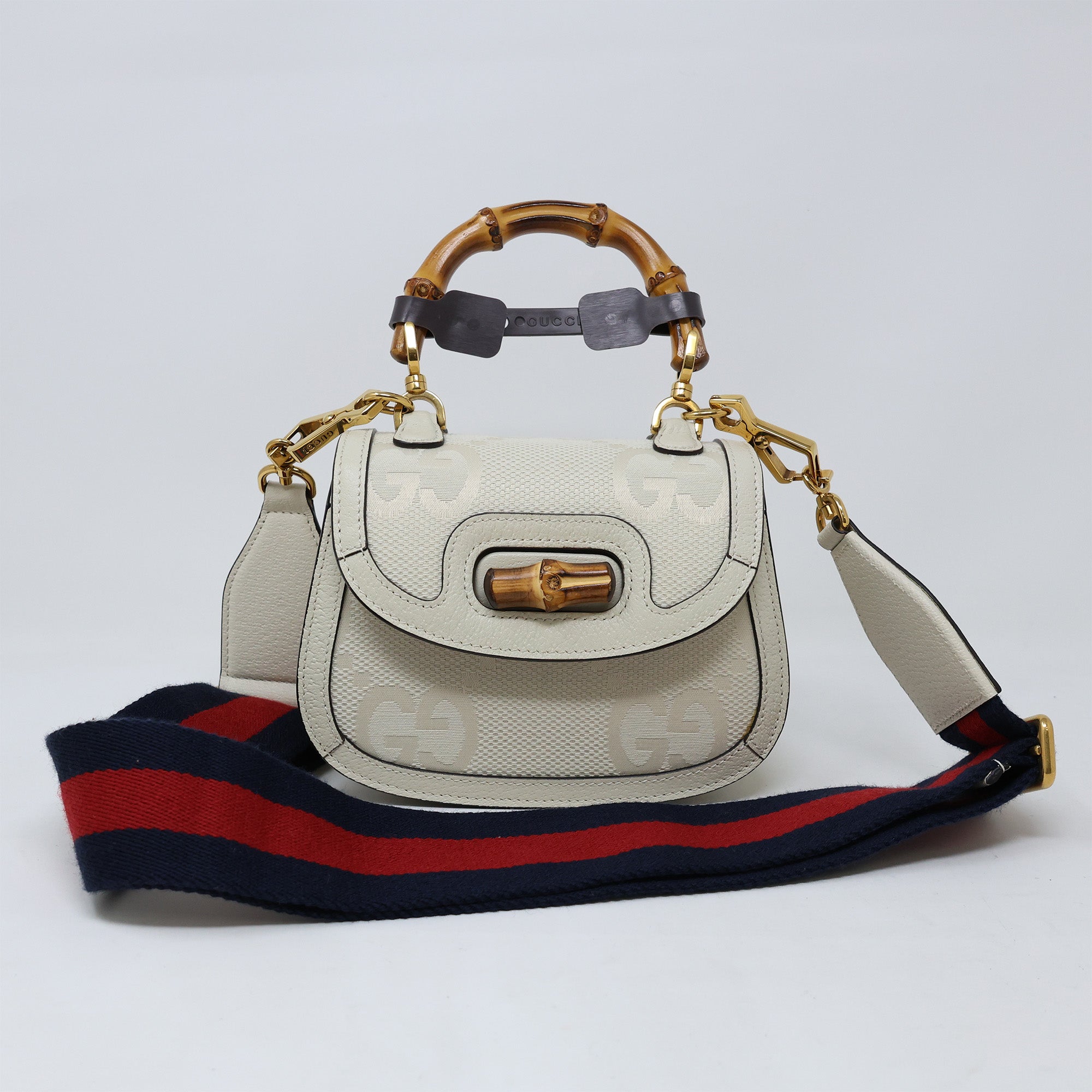 Gucci Bamboo Jumbo GG Handbag