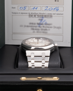 Audemars Piguet Royal Oak Selfwinding White Dial on Bracelet 15400ST.OO.1220ST.02 Complete 2014