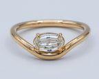 Yellow Gold Wavy Stack Ring Fashion Ring 0.7 cts.