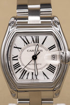 Cartier Roadster Silver And Steel Roman Dial on Bracelet W62025V3