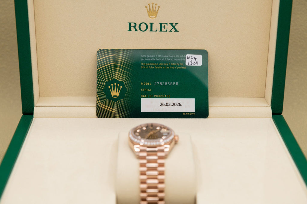 Rolex Datejust 31 Chocolate Diamond Dial on Presidential 278285RBR Complete 2026