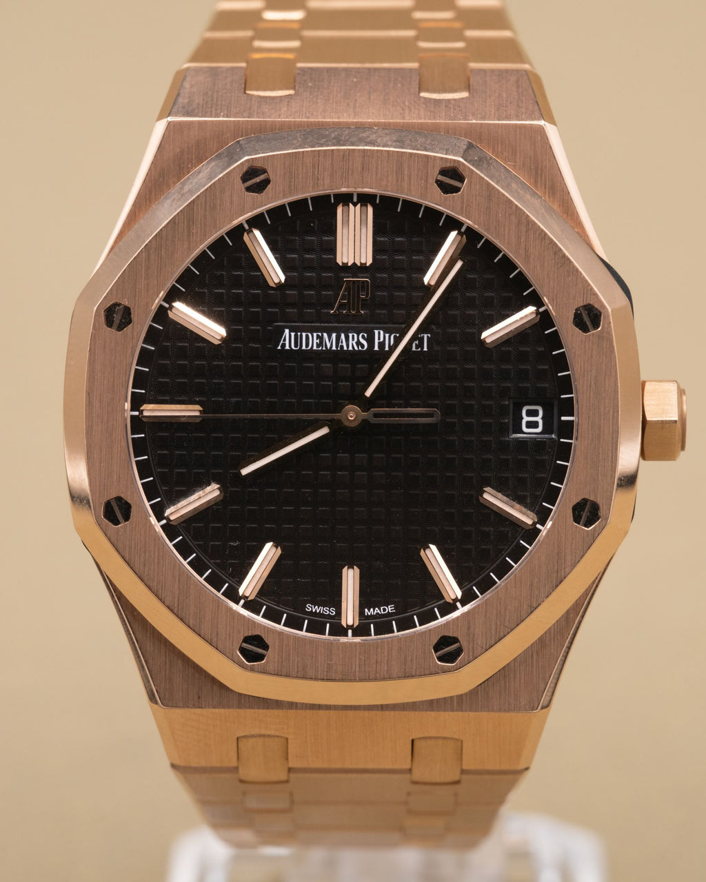 Audemars Piguet Royal Oak Selfwinding Black Dial on Bracelet 15500OR.OO.1220OR.01 Complete 2020