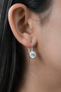 18KT White Gold Round Natural Diamond Dangle Earrings 3.31ctw E-331