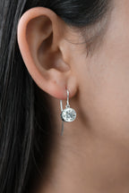 18KT White Gold Round Natural Diamond Dangle Earrings 3.31ctw E-331