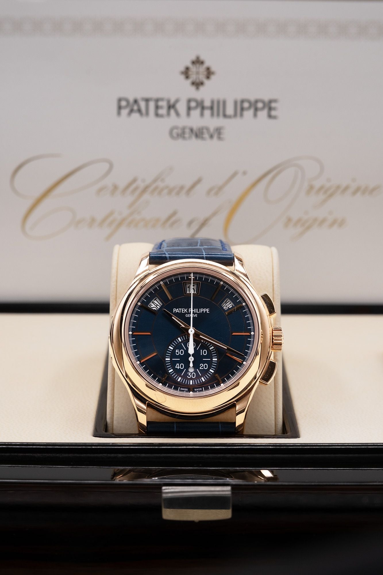 Patek Philippe Complications - Flyback Chronograph Blue Dial on Strap 5905R-010 Complete 2023