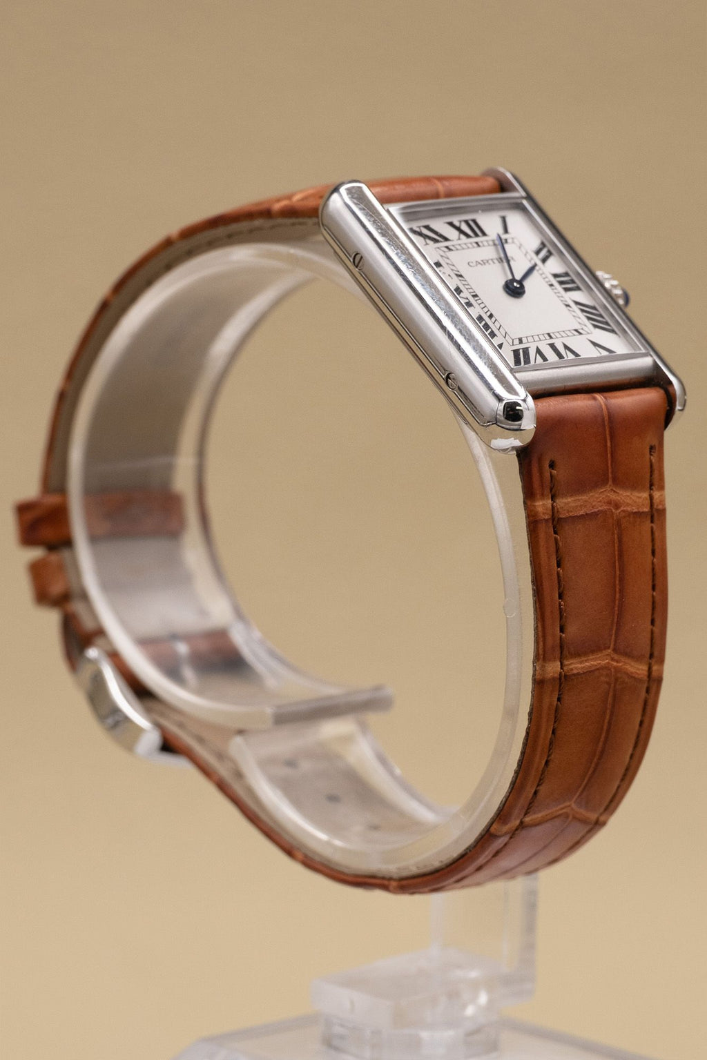 Cartier Tank Must White Dial on Brown Leather WSTA0089 Complete 2025