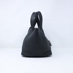 Hermes Black Clemence Picotin Lock MM Handbag