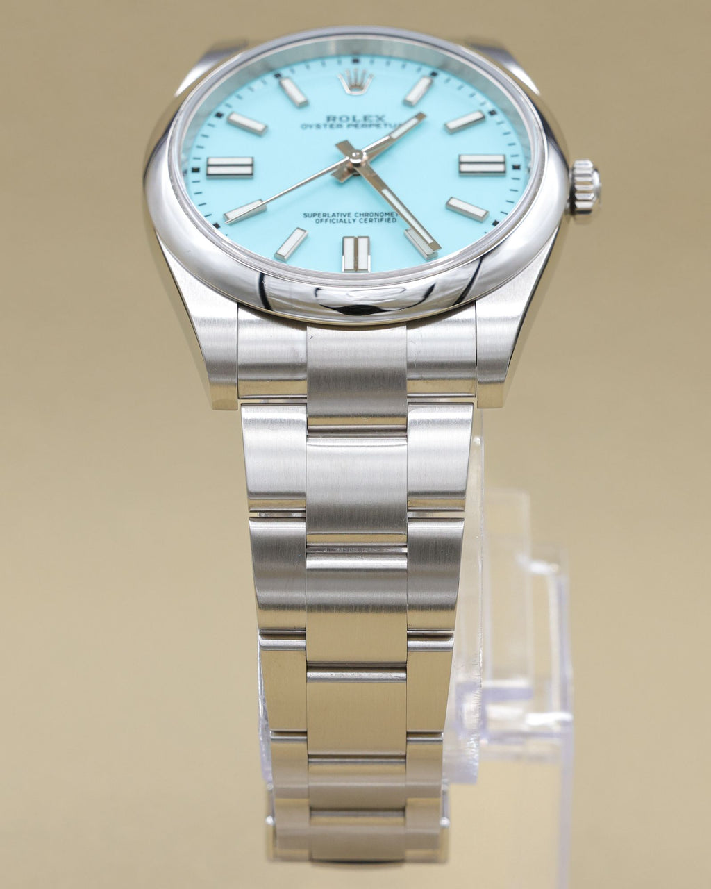 Rolex Oyster Perpetual 41 Turquoise Blue Index Dial on Oyster 124300 Complete 2021