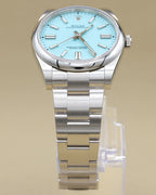 Rolex Oyster Perpetual 41 Turquoise Blue Index Dial on Oyster 124300 Complete 2021
