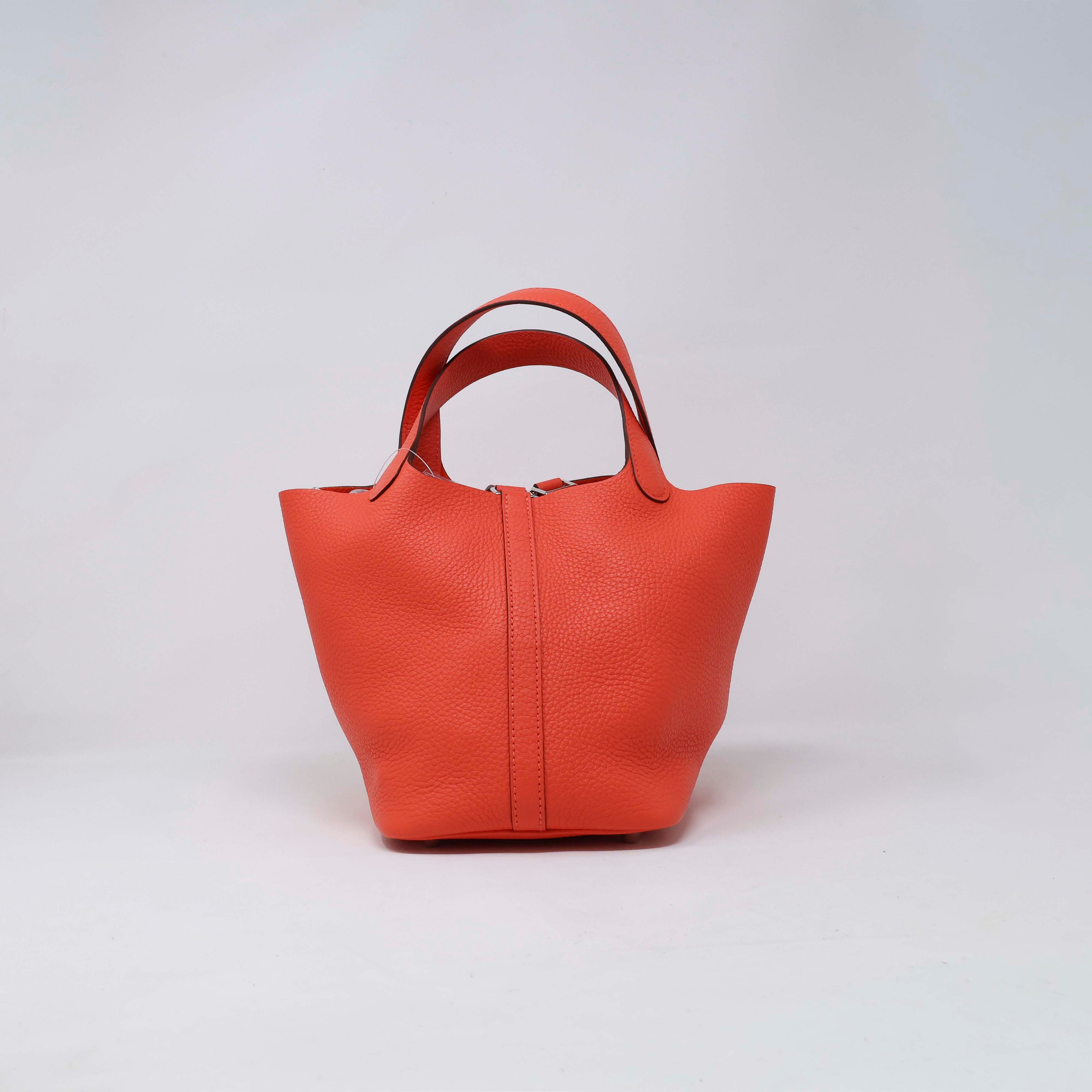 Hermes Orange Taurillon Clemence Picotin