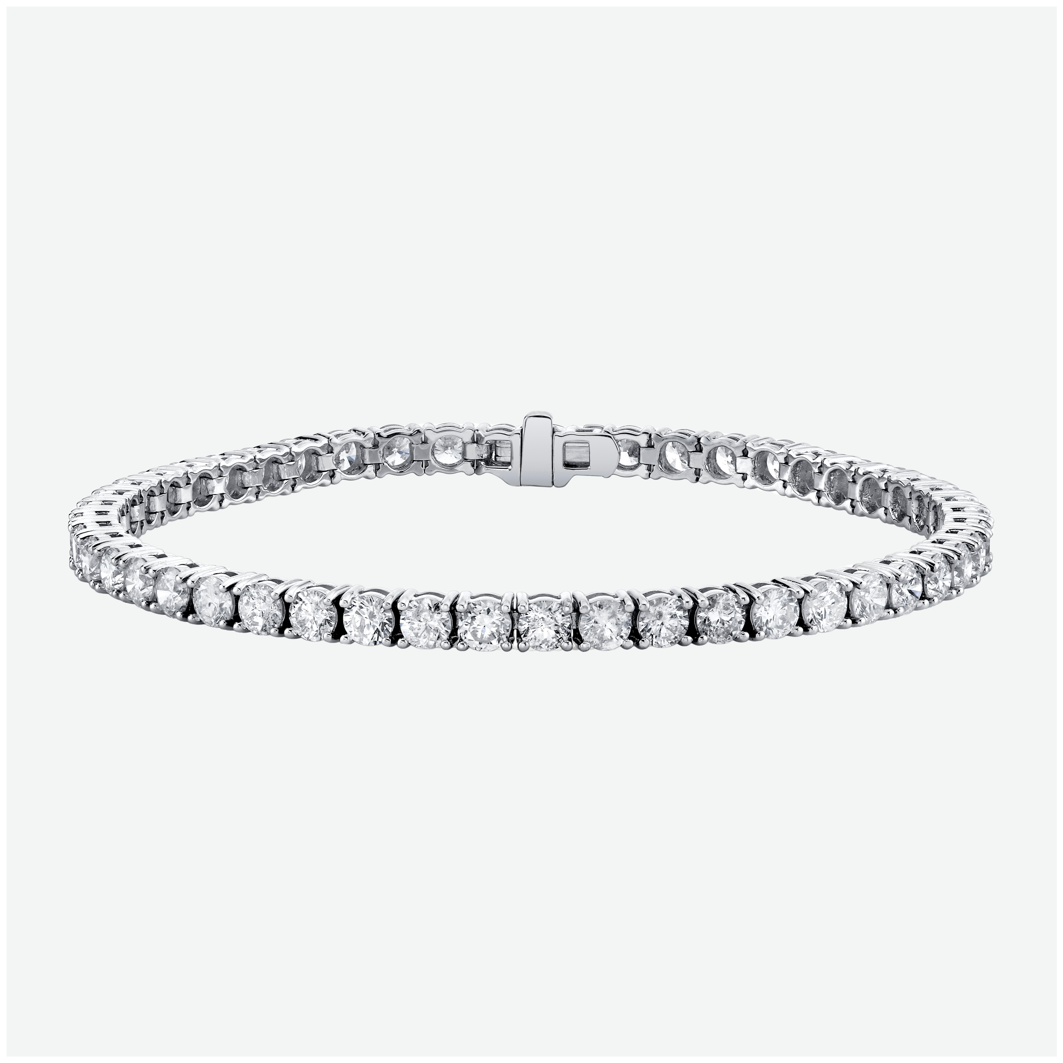 Tennis Bracelet in 14K White Gold, 7ct B-7ct 4pr 14WG