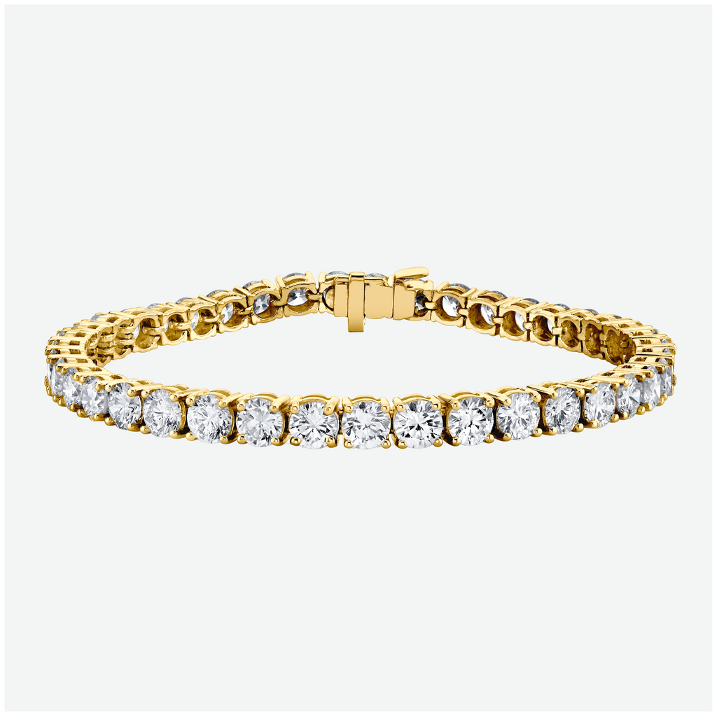 Classic Diamond Tennis Bracelet in 14K Gold, 12ct B-12ct 4pr
