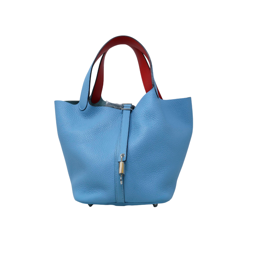 Hermes Pitcotin Lock MM Eclat Tarillon Clemence Blue Frida & Rose