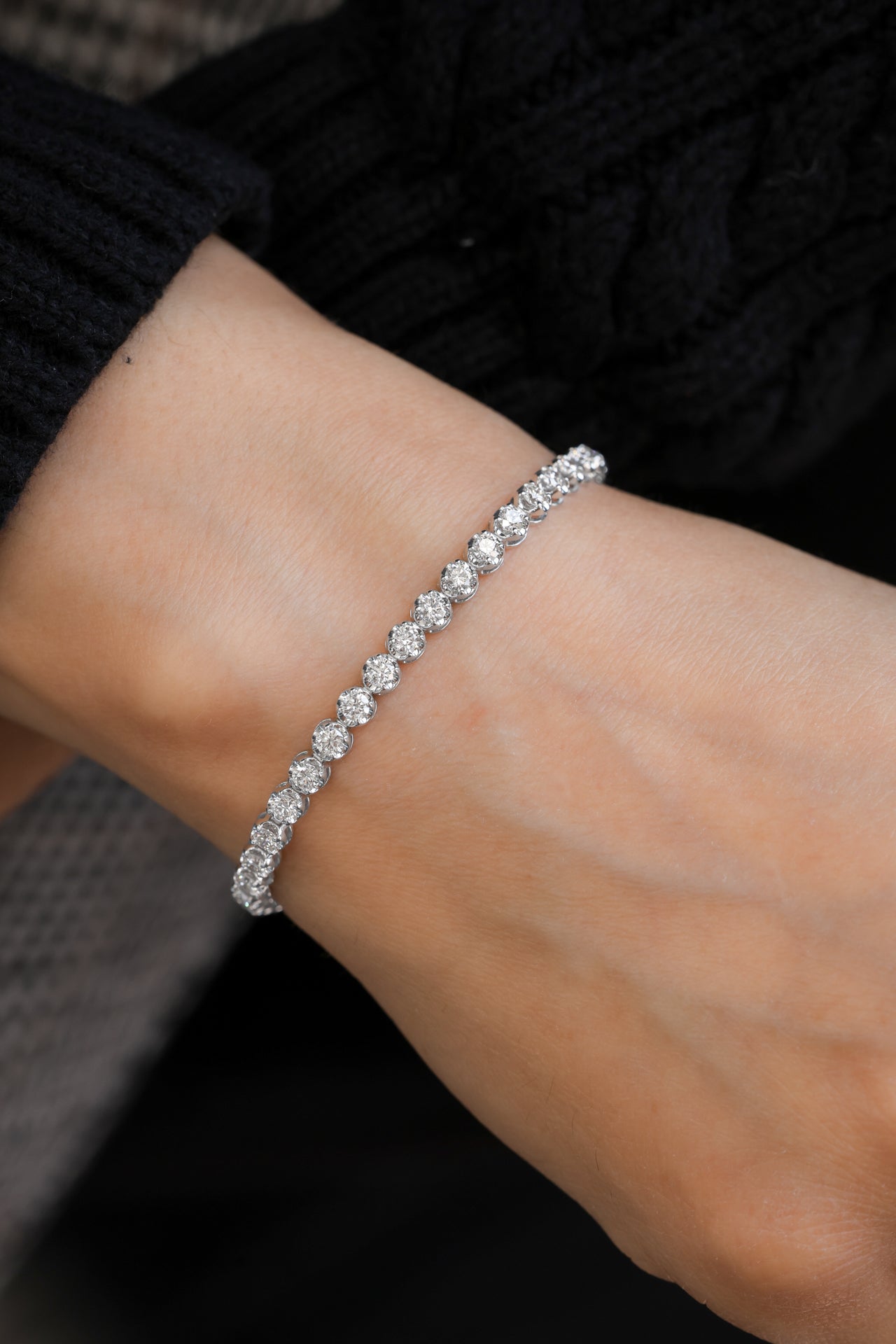 Diamond Tennis Bracelet in 14K White Gold, 3.05ct B-305RD