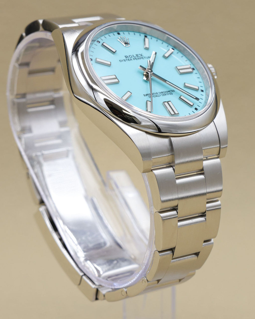 Rolex Oyster Perpetual 41 Turquoise Blue Index Dial on Oyster 124300 Complete 2021