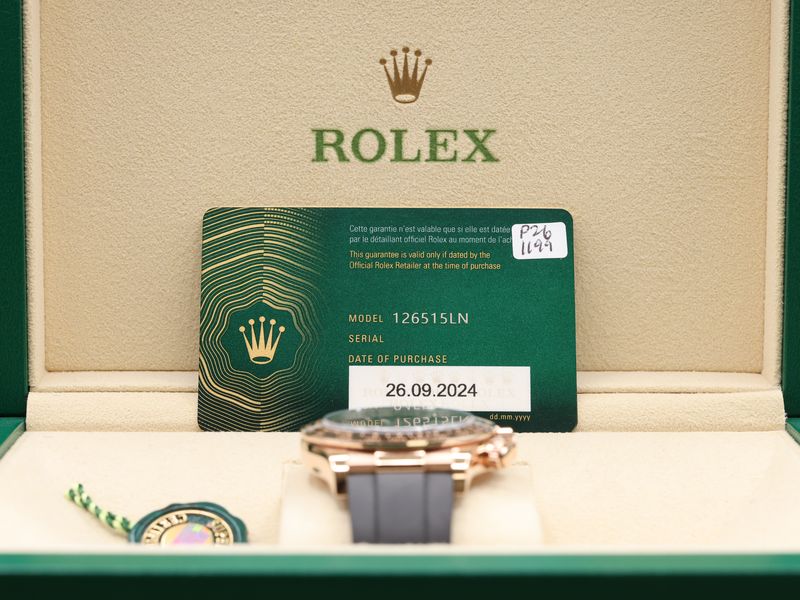 Rolex Daytona Black And Sundust Index Dial on Oysterflex 126515LN Complete 2024