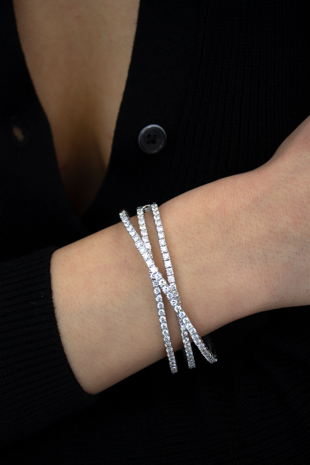Diamond Bangles and Cuffs Bracelet in 14K Gold, 6.18ct B-618BANG