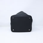 Hermes Black Clemence Picotin Lock MM Handbag