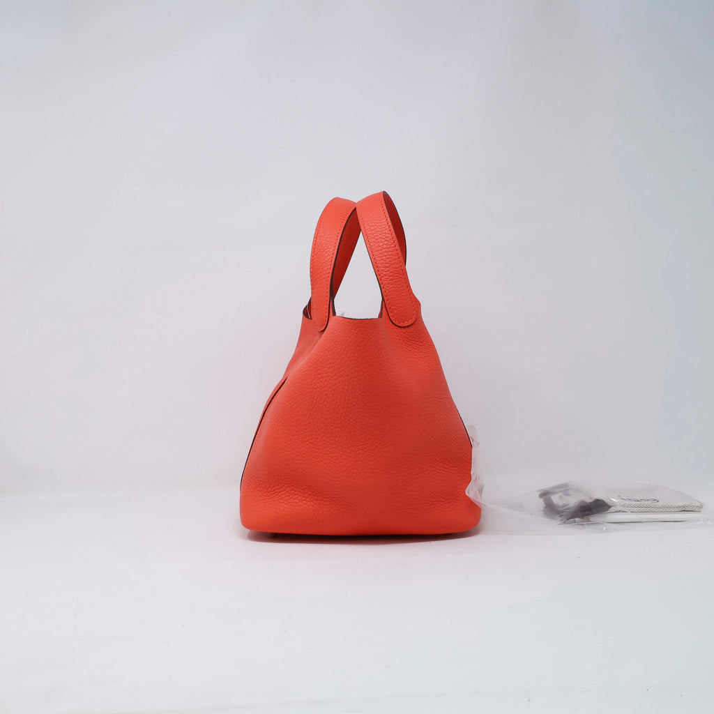 Hermes Orange Taurillon Clemence Picotin