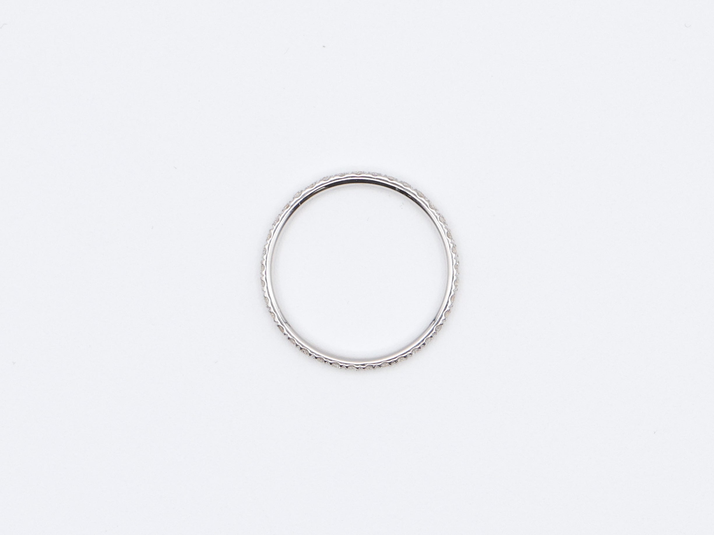 Round Diamond Eternity Stackable Thin Band 18KT Gold 0.5ct R-50