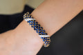 Sapphire Bangles and Cuffs Statement Bracelet, 27.5ct B-26SAPH
