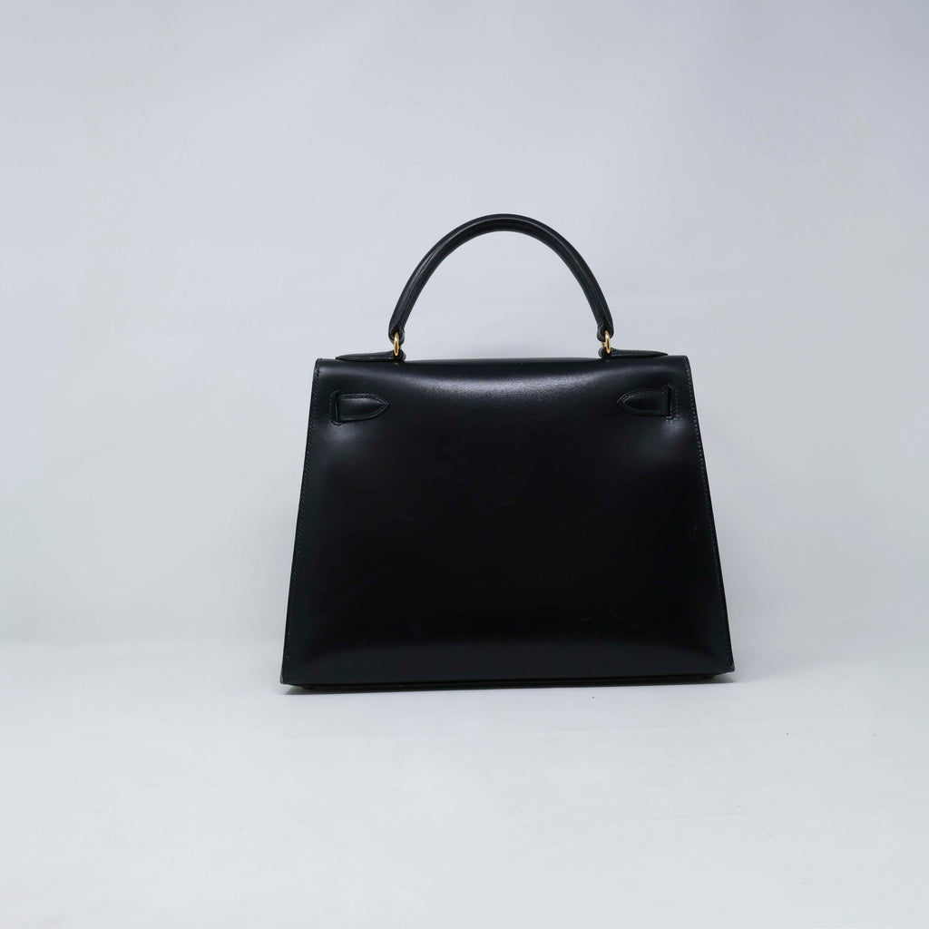 Hermes Kelly 28 Box Calf 2-Way Handbag
