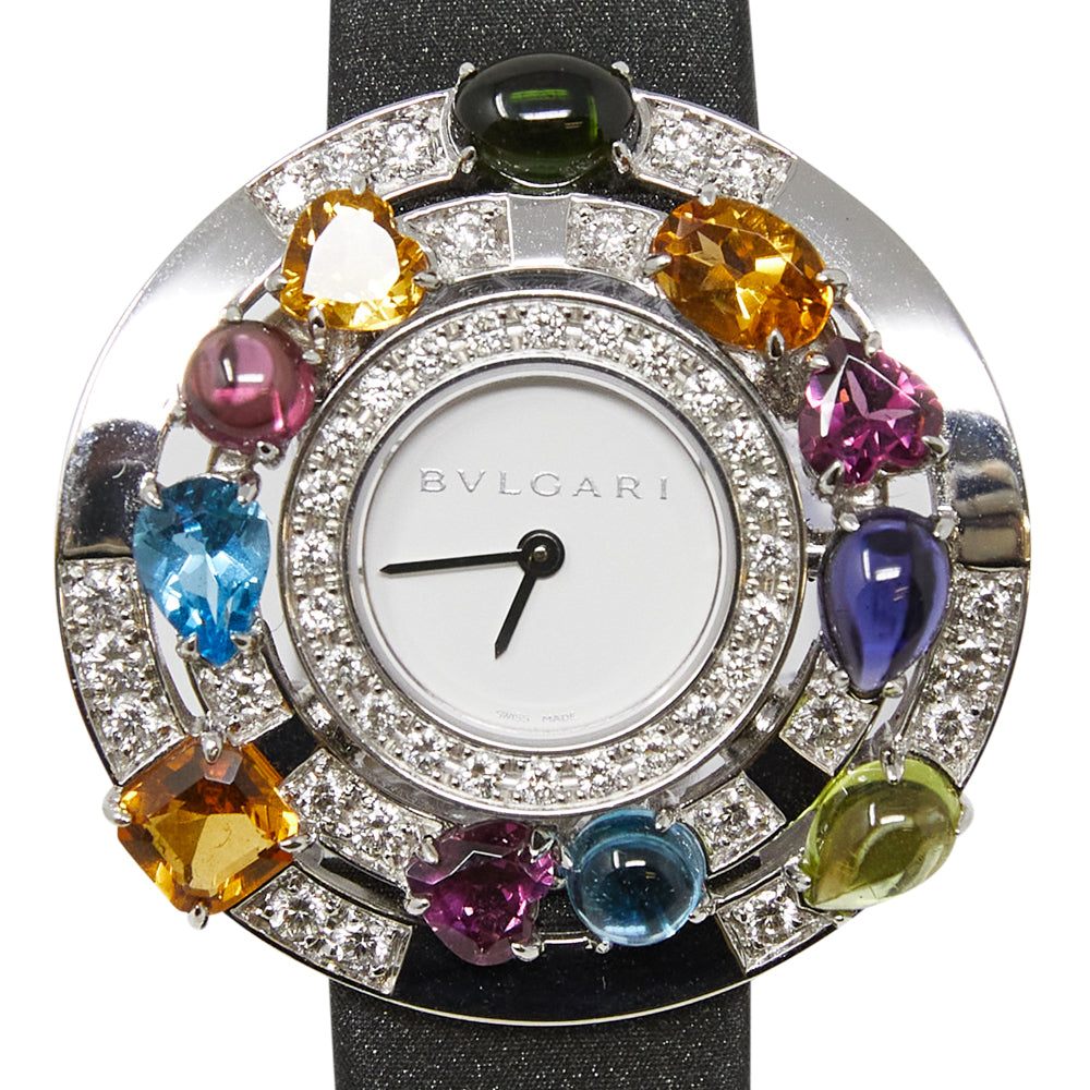 Bvlgari Astrale Cerchi Quartz Silver Dial on Black Strap AEW36D1CWL Complete 2006