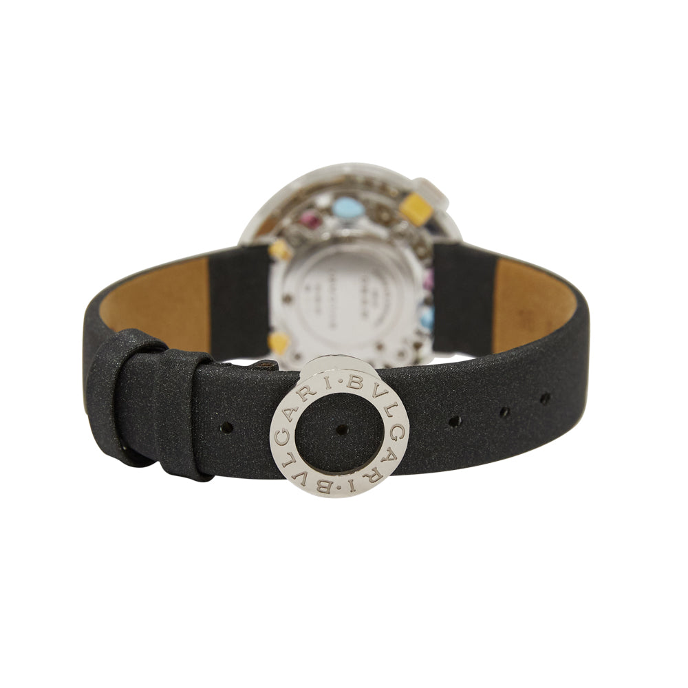 Bvlgari Astrale Cerchi Quartz Silver Dial on Black Strap AEW36D1CWL Complete 2006