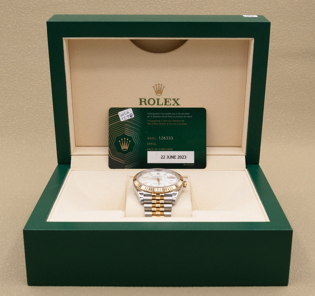 Rolex Datejust 41 White Index Dial on Jubilee 126333 Complete 2023