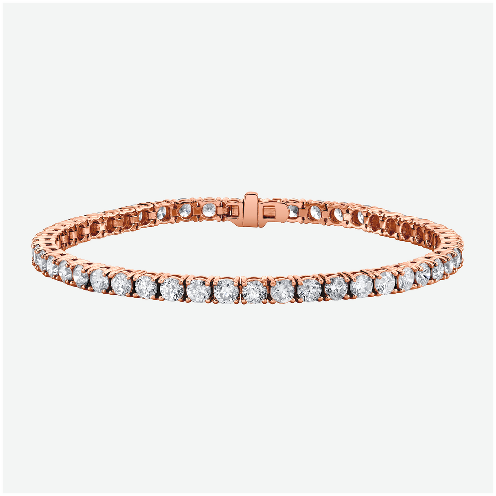 4-Prong Tennis Bracelet in 18K Rose Gold, 7ct B-7ct 4pr 18RG
