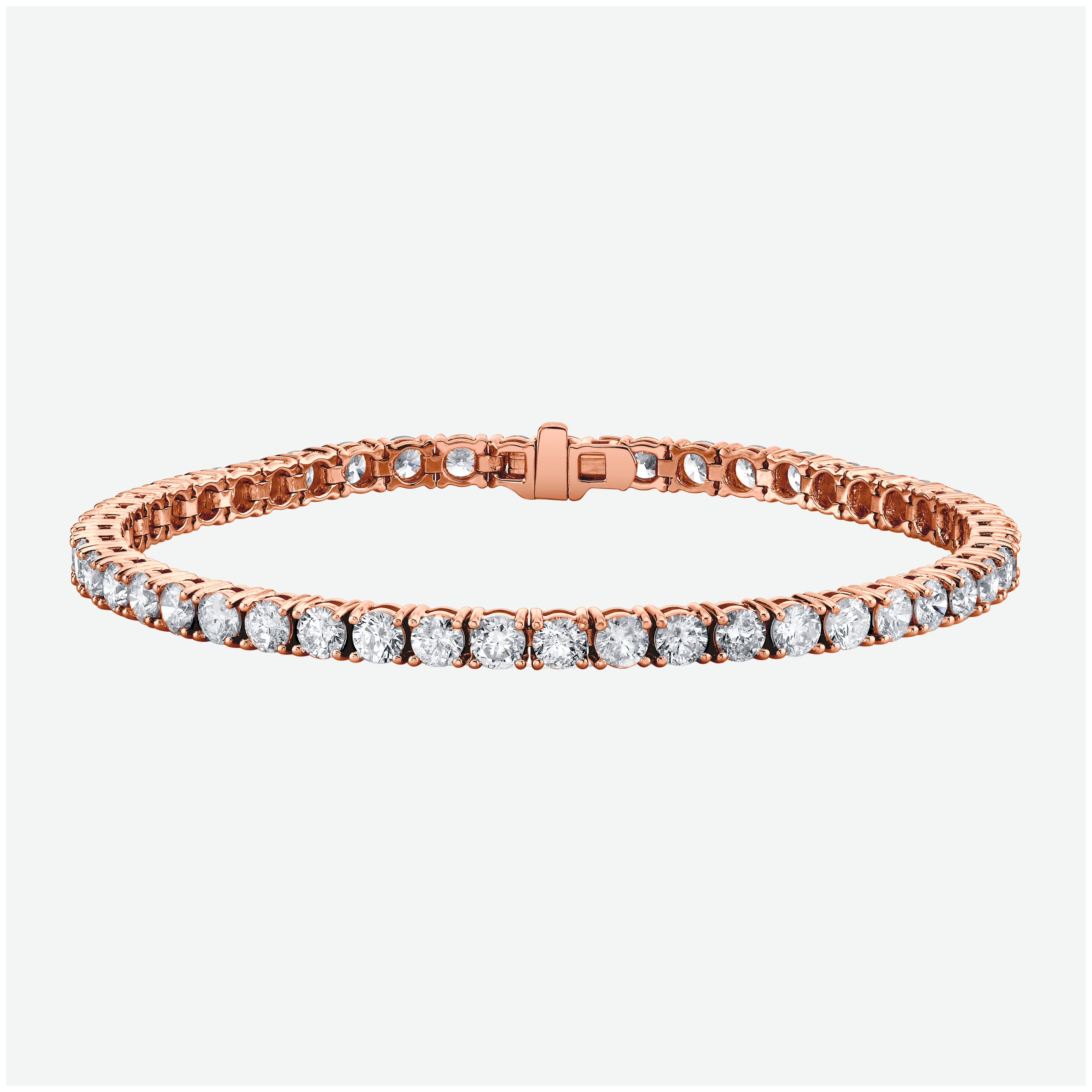 4-Prong Tennis Bracelet in 18K Rose Gold, 7ct B-7ct 4pr 18RG